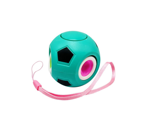 Дитяча іграшка-антистрес "Футбольний м'яч" BK168-27(Turquoise) з петелькою