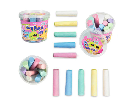 Крейда для малювання на асфальті 50138ST 16 штук, різнокольорова