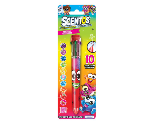 Многоцветная ароматная шариковая ручка Волшебное настроение W3 Scentos 11779-2(Red)