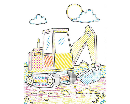 Детская водная раскраска "Кисточка и вода: Бригада строительная" 2048002, 16 страниц