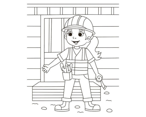 Детская водная раскраска "Кисточка и вода: Бригада строительная" 2048002, 16 страниц