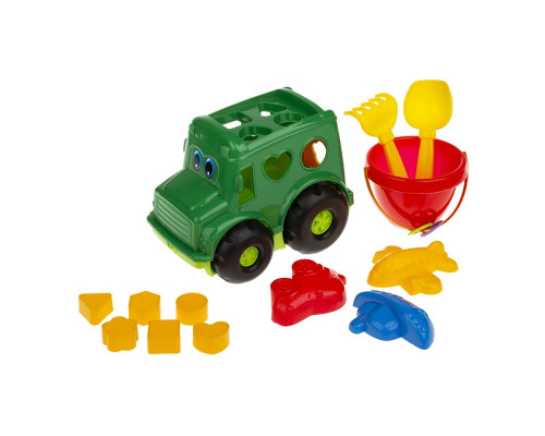 Сортер-автобус "Бусик" №3 Colorplast 0268  Зелений