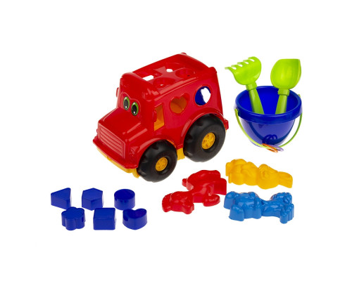 Сортер-автобус "Бусик" №3 Colorplast 0268  Червоний