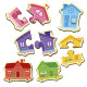 Дитячі магнітні пазли "Кольорові будинки" VT1733-03, 6 картинок