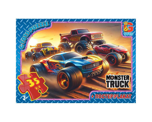 Пазли дитячі "Монстер траки" MT182, 35 елементів