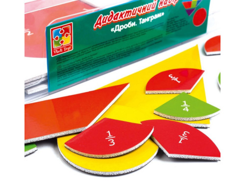 Демонстрационный магнитный набор "Дроби-Танграм" VT5555-03