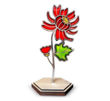 Набор для витражной живописи по номерам "Пышная хризантема" FDSGK-017