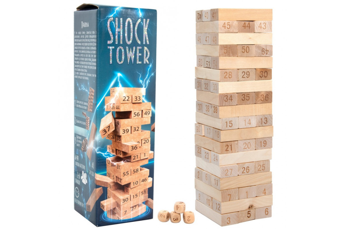 Настольная игра "Shock Tower" 30858, 45 брусков