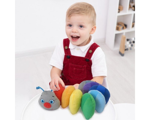 Розвиваюча м'яка іграшка "Гусениця" МС 040701-01 на липучках