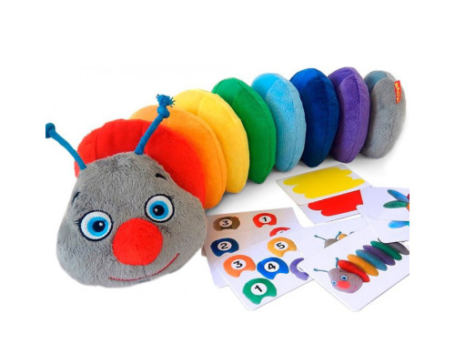 Розвиваюча м'яка іграшка "Гусениця" МС 040701-01 на липучках