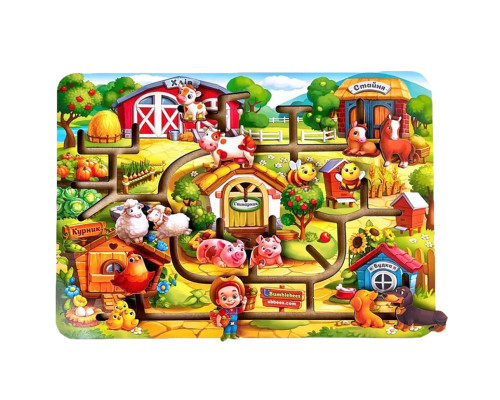Развивающая игра Лабиринт "Ферма" (ПСД213) PSD213