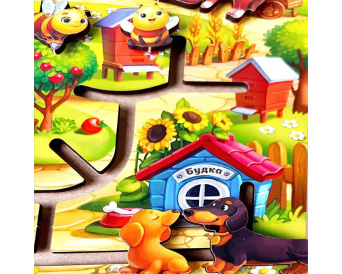 Развивающая игра Лабиринт "Ферма" (ПСД213) PSD213