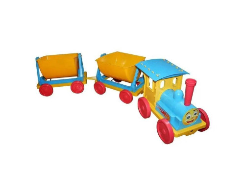 Поїзд-конструктор 013118/1 блакитний 2 прицепа