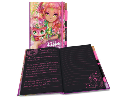 Блокнот чорні аркуші Делюкс Хазелія Nebulous Stars 11583-2 з ручкою