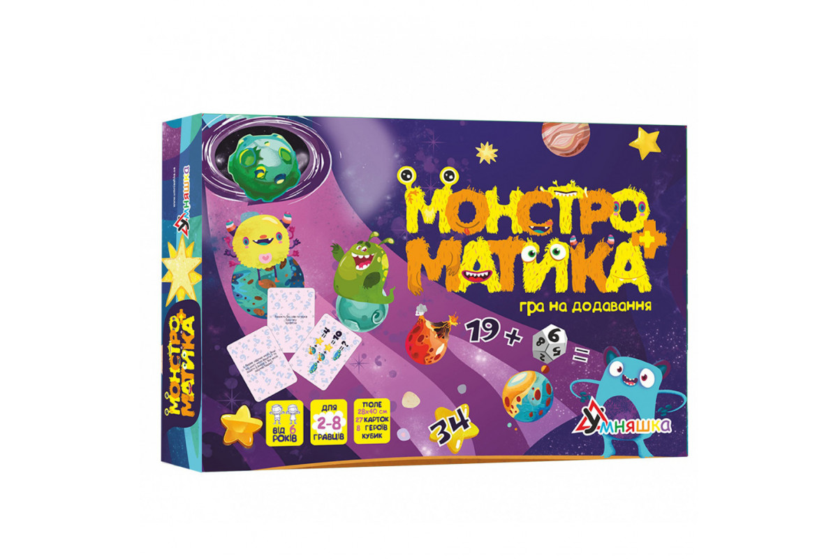 Настольная обучающая игра на добавление "Монстроматика" 2071-UM Настольная обучающая игра на добавление "Монстроматика" 2071-UM