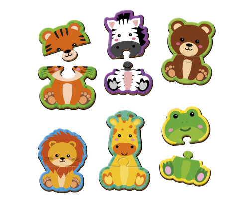 Дитячі магнітні пазли "Тваринки" VT1733-04, 6 картинок