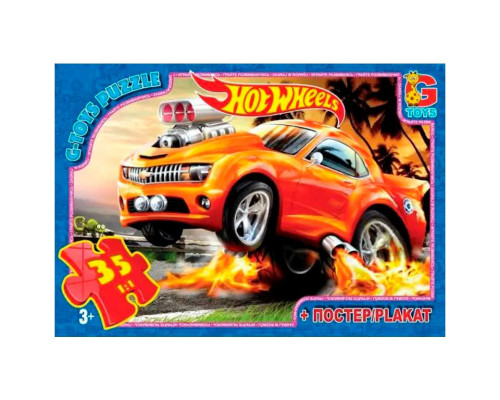 Пазли дитячі "Hot Wheels" FW701, 35 елементів