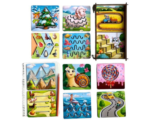 Деревянные трафареты для детей Ubumblebees (ПСФ094) PSF094 маленькие 12 шт