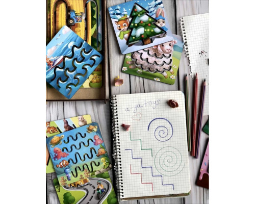 Деревянные трафареты для детей Ubumblebees (ПСФ094) PSF094 маленькие 12 шт