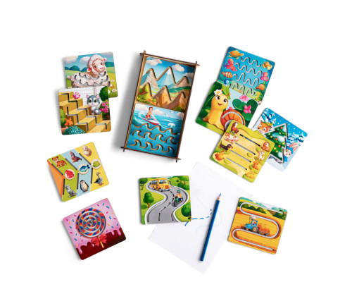 Деревянные трафареты для детей Ubumblebees (ПСФ094) PSF094 маленькие 12 шт