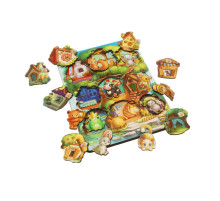 Дерев'яний пазл-вкладиш "Де чий будиночок на дереві?" Ubumblebees (ПСД172) PSD172 тришаровий