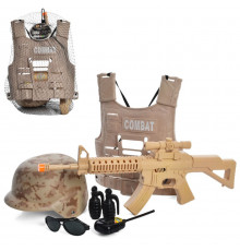 Дитячий набір зі зброєю "Combat" SW-207 жилет, каска, окуляри, рація