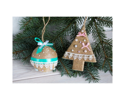 Детский набор творчества "Декорирование игрушки на ёлочку" НГ-003 2 основы