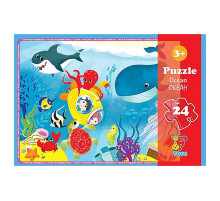Пазл детский "Океан" FA02 плотный картон 24 элемента