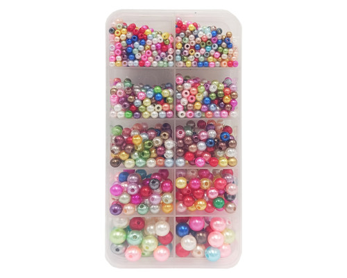 Набор для творчества "Бисер" 1194-26 бусины, резинка, пластиковая коробка