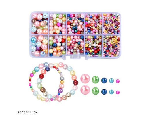 Набор для творчества "Бисер" 1194-26 бусины, резинка, пластиковая коробка
