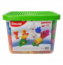 Конструктор "Звірята" 013888/05 в пластиковому боксі, 266 деталей