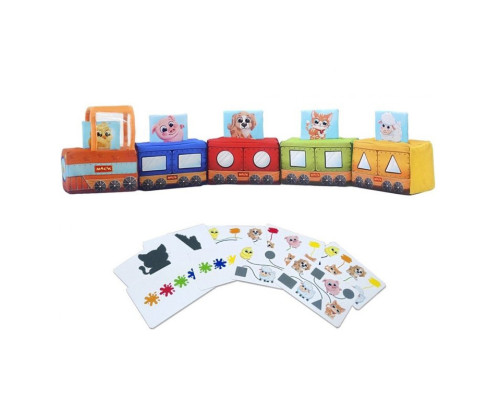 Мягкая развивающая игрушка "Паровозик" МС 090602-08