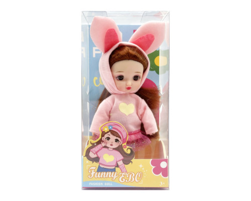 Лялька шарнірна для дівчаток Funny EBO DH2368B(Pink) 15 см