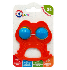 Детская погремушка "Лягушка" 9338TXK-22, пластик, от 3 месяцев