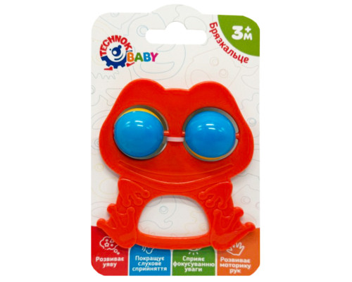 Детская погремушка "Лягушка" 9338TXK-22, пластик, от 3 месяцев