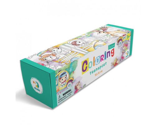 Раскраска "Транспорт" DoDo 300326 размер 70х16 см