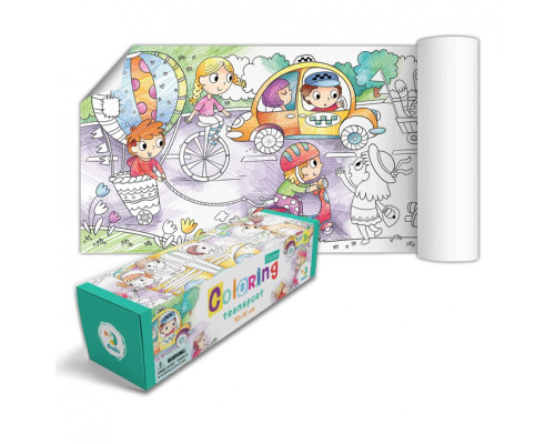 Раскраска "Транспорт" DoDo 300326 размер 70х16 см