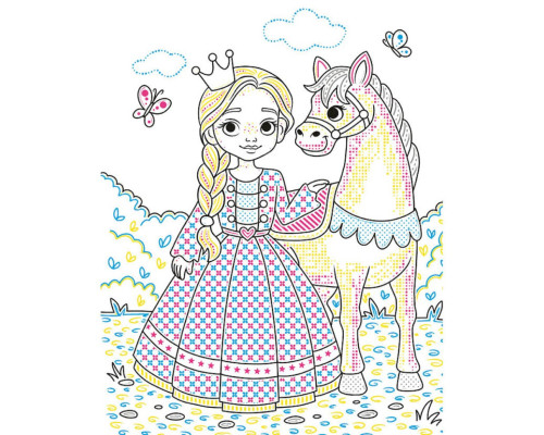 Детская водная раскраска "Кисточка и вода: Рыцарские времена" 2048001, 16 страниц