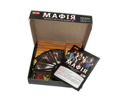 Настільна гра "Мафія" 12120095, 20 карток з персонажами