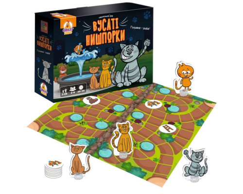 Настільна гра-бродилка "Вусаті нишпорки" VT8055-44 з фігурками котів