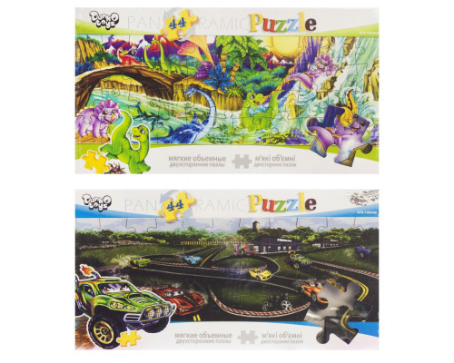 Детские мягкие пазлы P44-03-01-06 на 44 детали Динозавры