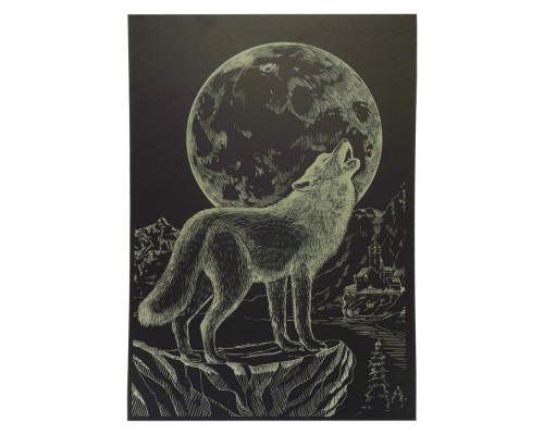 Гравюра А4 "Вовк" ГрА4-9з економ варіант в пакеті 29,7х21 см