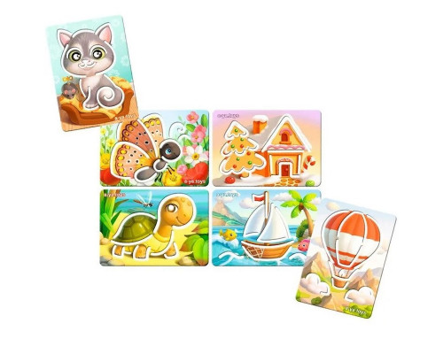 Деревянные трафареты для детей Ubumblebees (ПСФ095) PSF095 большие 6 шт