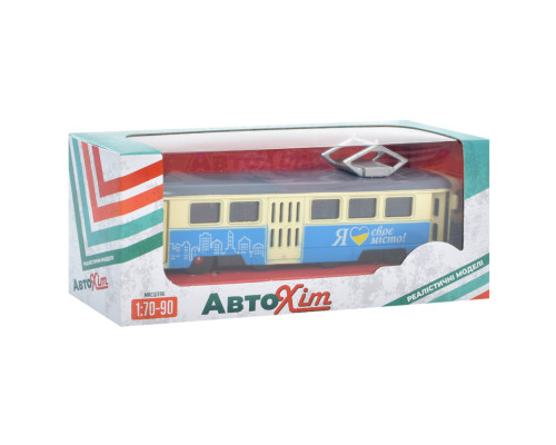 Дитяча іграшка Трамвай інерційний M5660, 18,5 см Синій