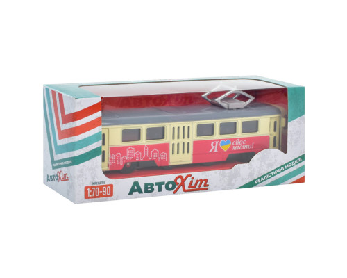 Дитяча іграшка Трамвай інерційний M5660, 18,5 см Червоний