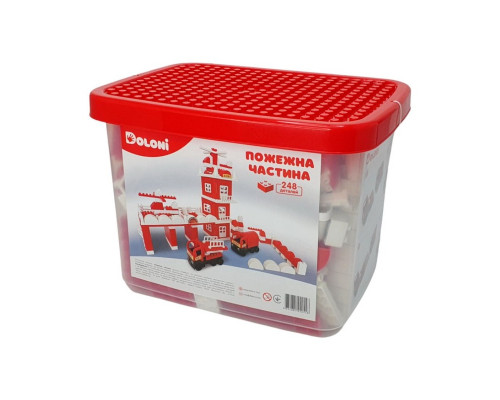 Конструктор "Пожежна частина" 013888/01 в пластиковому боксі, 248 деталей