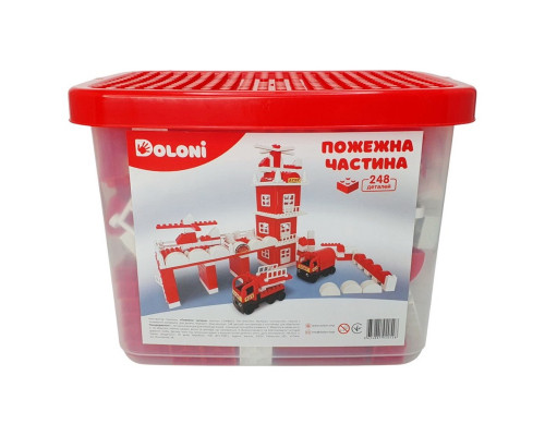Конструктор "Пожежна частина" 013888/01 в пластиковому боксі, 248 деталей