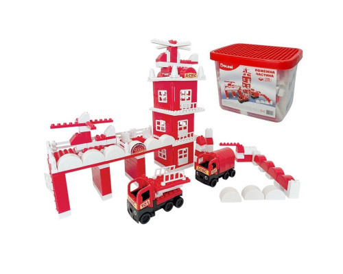 Конструктор "Пожежна частина" 013888/01 в пластиковому боксі, 248 деталей