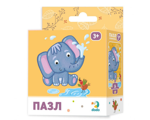 Пазл Слоненок DoDo 300162, 16 деталей