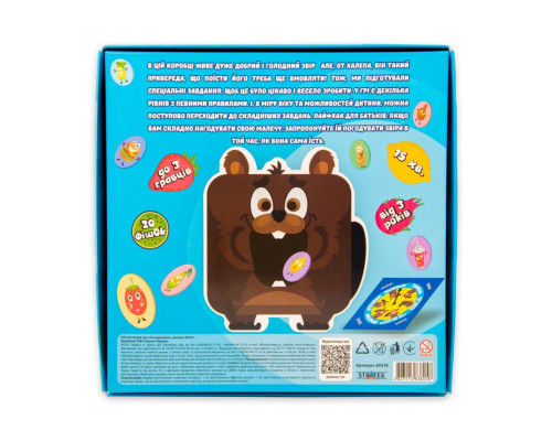 Настольная игра "Покорми меня - бобер" 30378 инструкция 20 фишек, рулетка